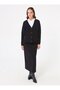 Soft Button Pocket Detailed Cardigan & Skirt Knitwear Set - Black -
