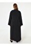 Stylish Plus Size Dress with Tie Detail - Black - - 5