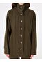 Bone Button Collar Detailed Cardigan & Pants Knitwear Set - Khaki - - 3