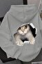 سويت شيرت قطني مطبوع من الداخل للجنسين من Caty Cat