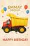Large Size Truck Themed Foil Balloon (82Cmx69Cm)