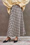 Cream Four-Piece Plaid Skirt - 2