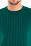 Men's Crew Neck Corded Fabric Knitwear Sweater Green - K-2602 - 7