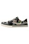 Women's Vegan Leather Black Sneakers - Warner Bros Bugs Bunny Playful Bugs Design - 3