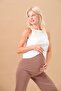 Maternity Wide Leg Jersey Pants with Adjustable High Waist Band Vi̇zon