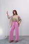 Relaxed Fit Rope Lace Wide Leg P Palazzo Pants 4316 - Pink