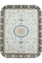 صينية تقديم ميلامين بتصميم فارسي من بي آند دي، مقاس 45×35 سم - أبيض وأزرق
