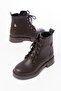 02-2003 Brown Galata Lace-Up Zippered Daily Women's Boots - 4