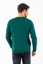 Men's Crew Neck Corded Fabric Knitwear Sweater Green - K-2602 - 8