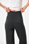 Maternity Wide Leg Jersey Pants with Adjustable High Waist Band Anthracite - 7