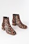 Rm-500 Leopard Heeled Zippered Casual Women's Boots - 4