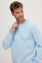 Men's relax fit cotton 3-thread soft textured fleece-lined crew neck blue tracksuit set - 2