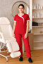 Women's Professional Spa & Salon Uniform Set – Comfortable Short Sleeve Top & Pants