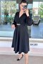 Double-Breasted Collar Buckle Crepe Dress 6K185 - 4