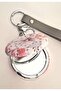 Mirror Keychain with Stones and Flowers - Bag Ornament - Height 24 cm Diameter 7 cm - 2