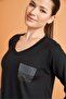 Women's V-Neck Stretch Fabric Viscose Fabric Long Sleeve Tracksuit Set - 3