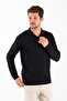 Men's Polo Neck Wide Stripe Knit Sweater Black - K-2603 - 6