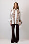Wide-Cuffed Lace Pattern Shirt