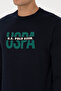 Men's Regular Fit Crew Neck Navy Blue Sweatshirt 50308149-Vr033 - 7