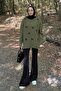 Ribboned Knitwear Sweater Khaki