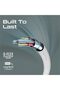 USB to USB-C Cable 2m, Silicone, 2A Fast Charging, 480Mbps - XCord-AC200 (White) - 4