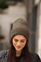 Women's Soft Textured Ribbed Knitted Winter Beanie - 4