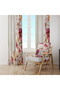 Single Wing Background Curtain with Colorful Floral Pattern on Cream Background 140X260 cm - 4