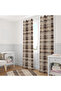 Cream Gold Abstract Luxury Patterned 140X260 Single Wing Background Curtain - 2
