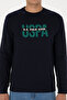 Men's Regular Fit Crew Neck Navy Blue Sweatshirt 50308149-Vr033 - 6