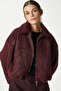 Women's Oscar Faux Fur Plum Bomber Jacket - 2