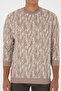 Men's Regular Fit Crew Neck Dark Beige Sweatshirt 50309983-Vr088 - 6