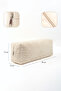 Cream Shk268 XL Size Plush Fabric, Hair Styling, Makeup and Travel Bag - 4