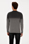 Men's Regular Fit Crew Neck Anthracite Melange Sweater 50307871-Vr081 - 5