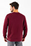 Men's crew neck j print 3-thread sweatshirt burgundy - 25k 1101 - 6
