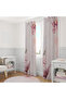 Single Panel Background Curtain with Tulip and Lily Flower Pattern on Pink Background 140X260 cm - 2