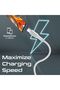 USB to USB-C Cable 2m, Silicone, 2A Fast Charging, 480Mbps - XCord-AC200 (White) - 2