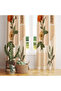 Beige Art Sketch Daisy 140X260 Single Wing Background Curtain - 3