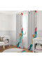 Colorful Clouds and Bubbles Patterned Children's Room Single Wing Background Curtain 140X260 cm - 2