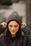 Gray Women's Soft Textured Winter Knitted Beanie - 4