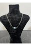 Stainless Steel Silver Color Evil Eye Beaded Stone Shiny Unstable Necklace