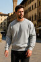 Unisex Winter Comfortable Long Gray Loose Sweater