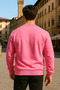 Unisex Winter Comfortable Long Pink Loose Sweater - 5