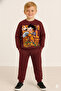Winter Fleece-Lined Boys' Swaetshirt Tracksuit Set Bottom Top 2Piece Set - 2