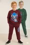 Winter Fleece-Lined Boys' Swaetshirt Tracksuit Set Bottom Top 2Piece Set