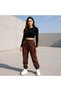 Women's Brown Thick Sweatpants - 2