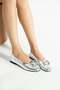 Women's Silver Stone Detailed Comfortable Ballet Shoes Florence - 3