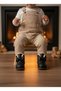 Anatomical Baby Girl Children's Rain Snow Winter Velcro Bow Ribbon Boots Shoes with Fur Inside and Wool Inside - 2