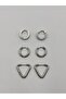 Steel Silver Colortriangle Earrings - 7