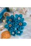 Handmade 2Pairs of Organza flower Clip and 1 pair of ponytail - 2