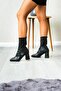 Stylish Heeled Leather Boots with a Belt Detail - 2